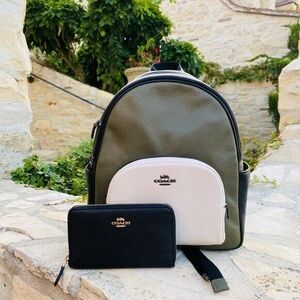 Coach green backpack